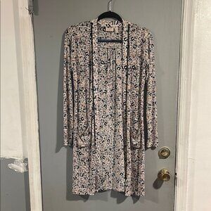 ‼️ 5‎ for $25 / LOGO by Lori Goldstein Sheer Animal Print Open Cardigan XXS